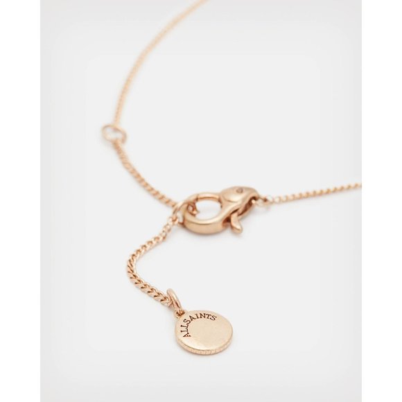 All Saints Necklace Dana Pearl Bar Necklace Gold - Picture 5 of 14